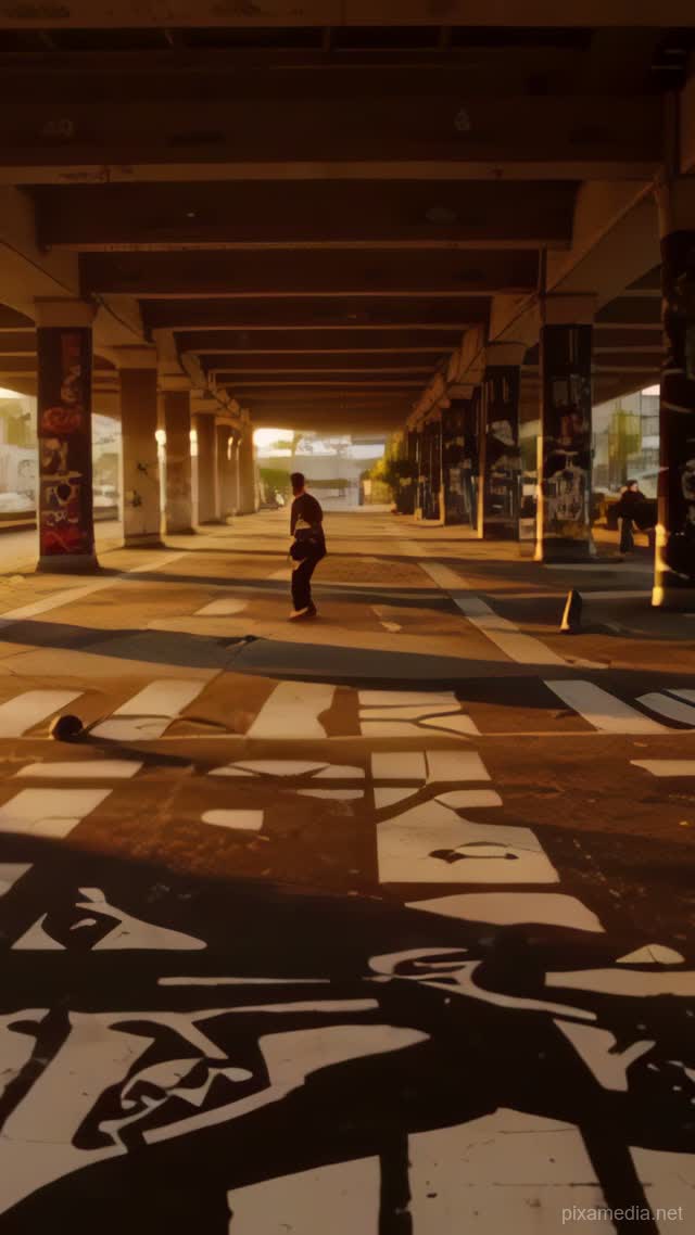 Echoes in Concrete - Street Art AI stock